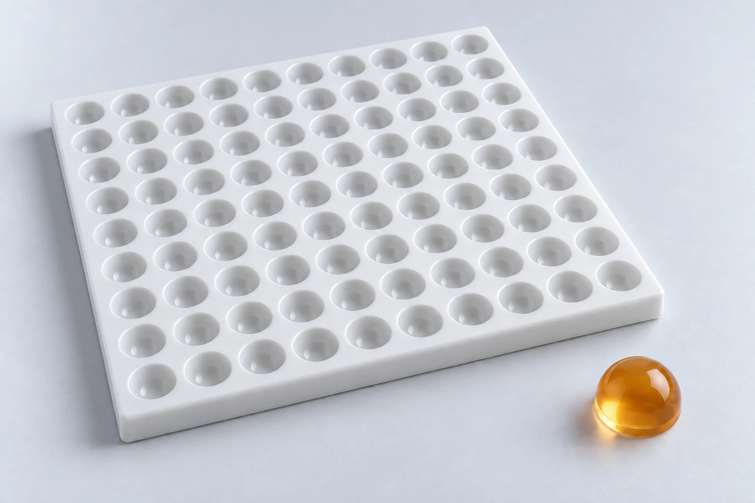 Dome 22.6 mm silicone gummy mold, studio render from the EVOCAN drawing