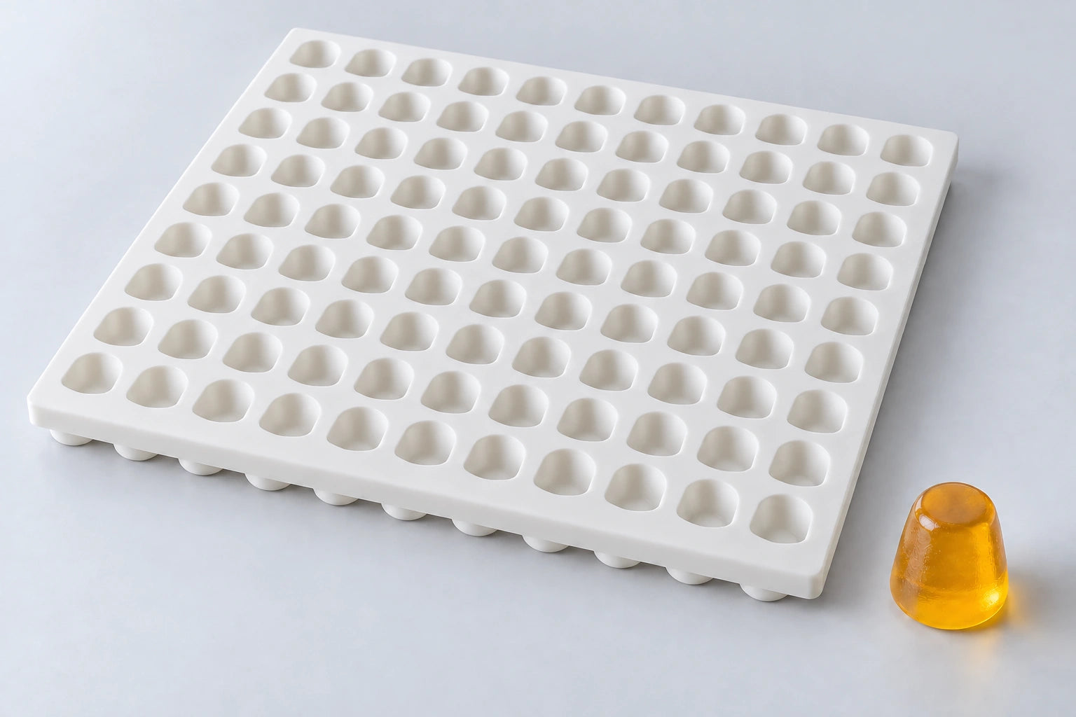 Gumdrop 16 mm silicone gummy mold, studio render from the EVOCAN drawing