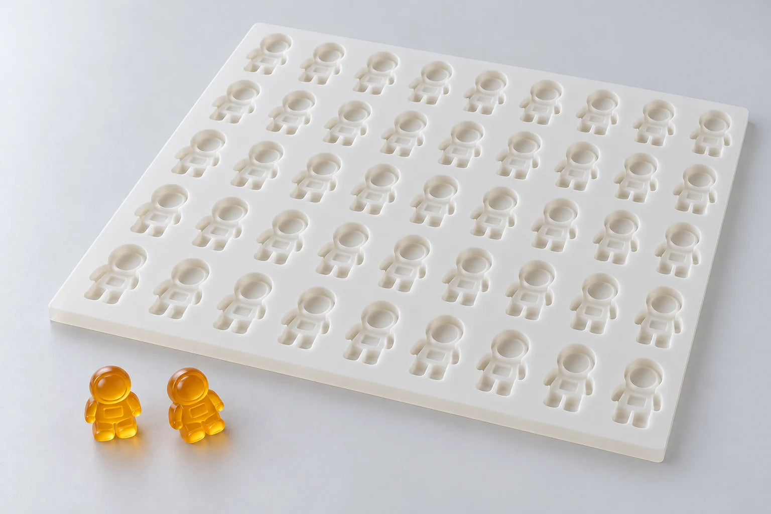 Astronaut mold — illustrative studio visualization