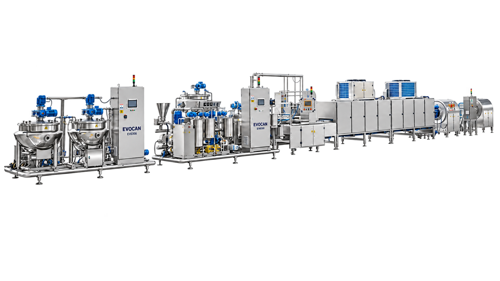 EVO300 full production configuration — branded visualization