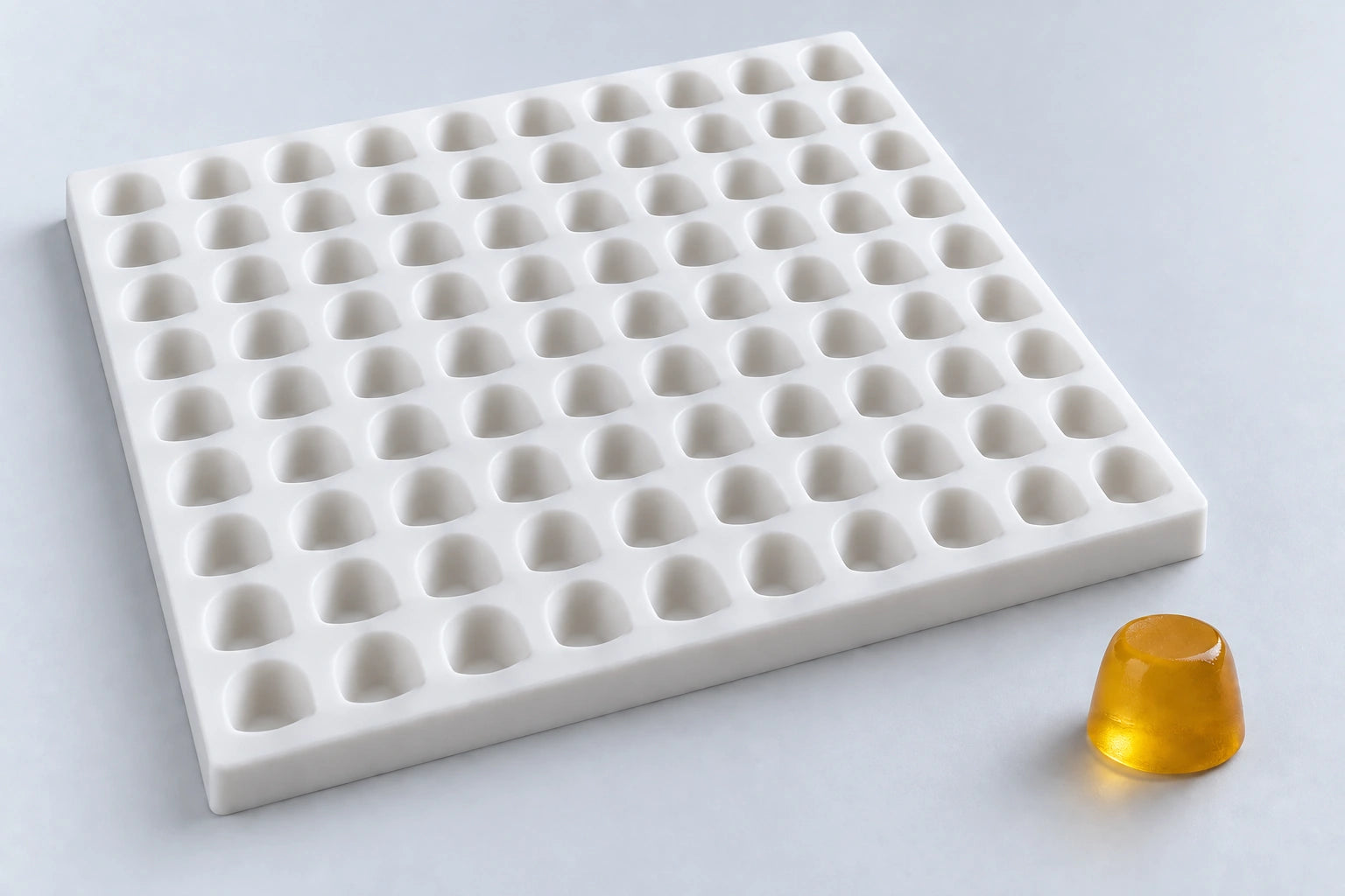 Gumdrop 18.4 mm silicone gummy mold, studio render from the EVOCAN drawing