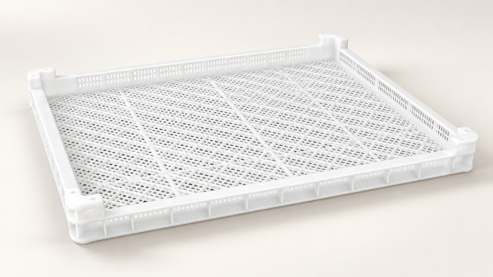 Studio visualization of the vented drying tray.