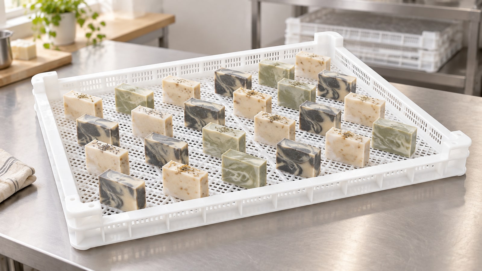 Soap curing